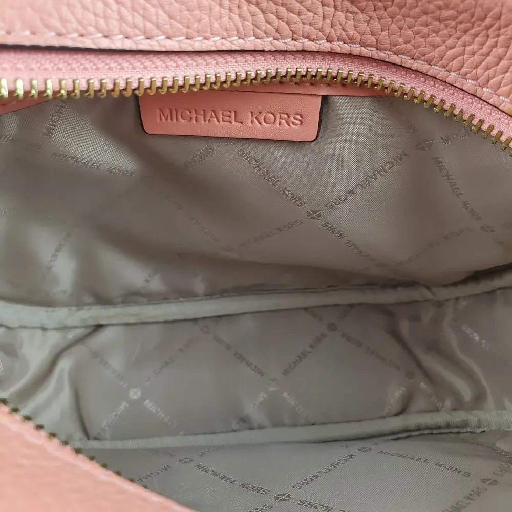 MICHAEL KORS |  Jet Set |  Sherbet |  Medium Embossed Leather  |  Crossbody  Bag